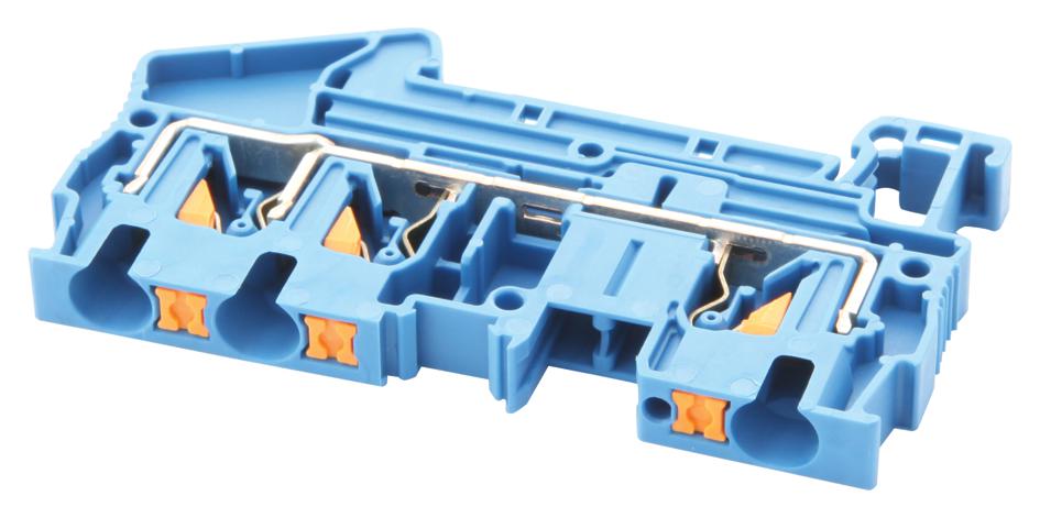 PT 4-TWIN BU TERMINAL BLOCK, DIN RAIL, 3POS, 10AWG PHOENIX CONTACT
