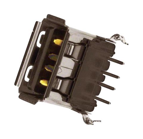UE27AC54100 USB CONN, 2.0 TYPE A, RECEPTACLE, THT AMPHENOL ICC