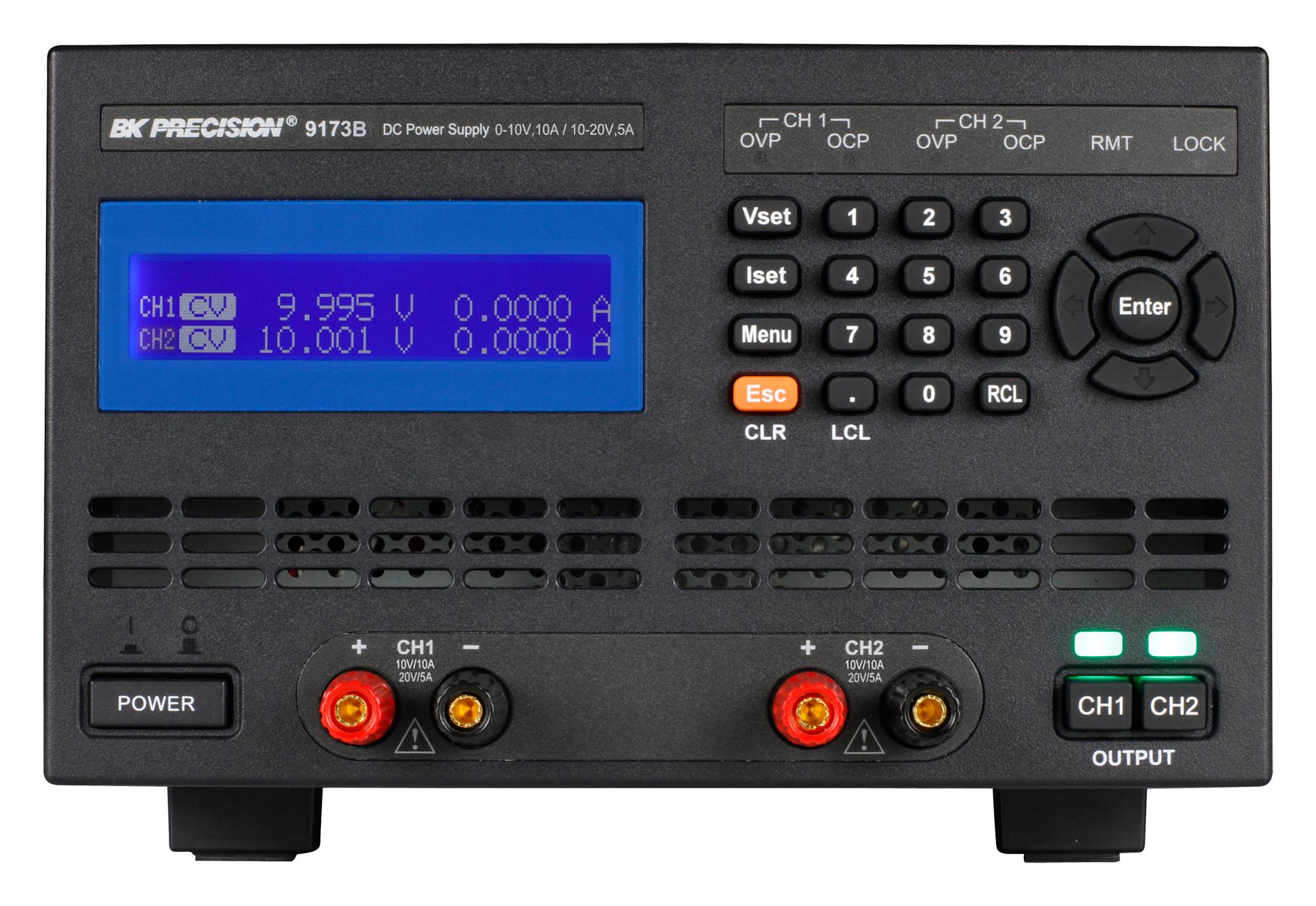 BK9173B DC POWER SUPPLY, PROG, 2CH, 20V, 5A B&K PRECISION