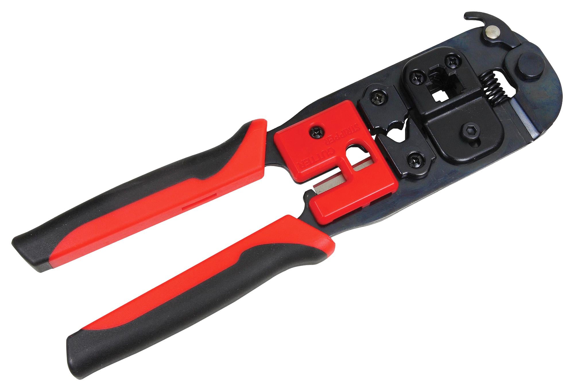 T2079 CRIMP TOOL, RJ45 PLUG CONN, RED/BLACK TUK