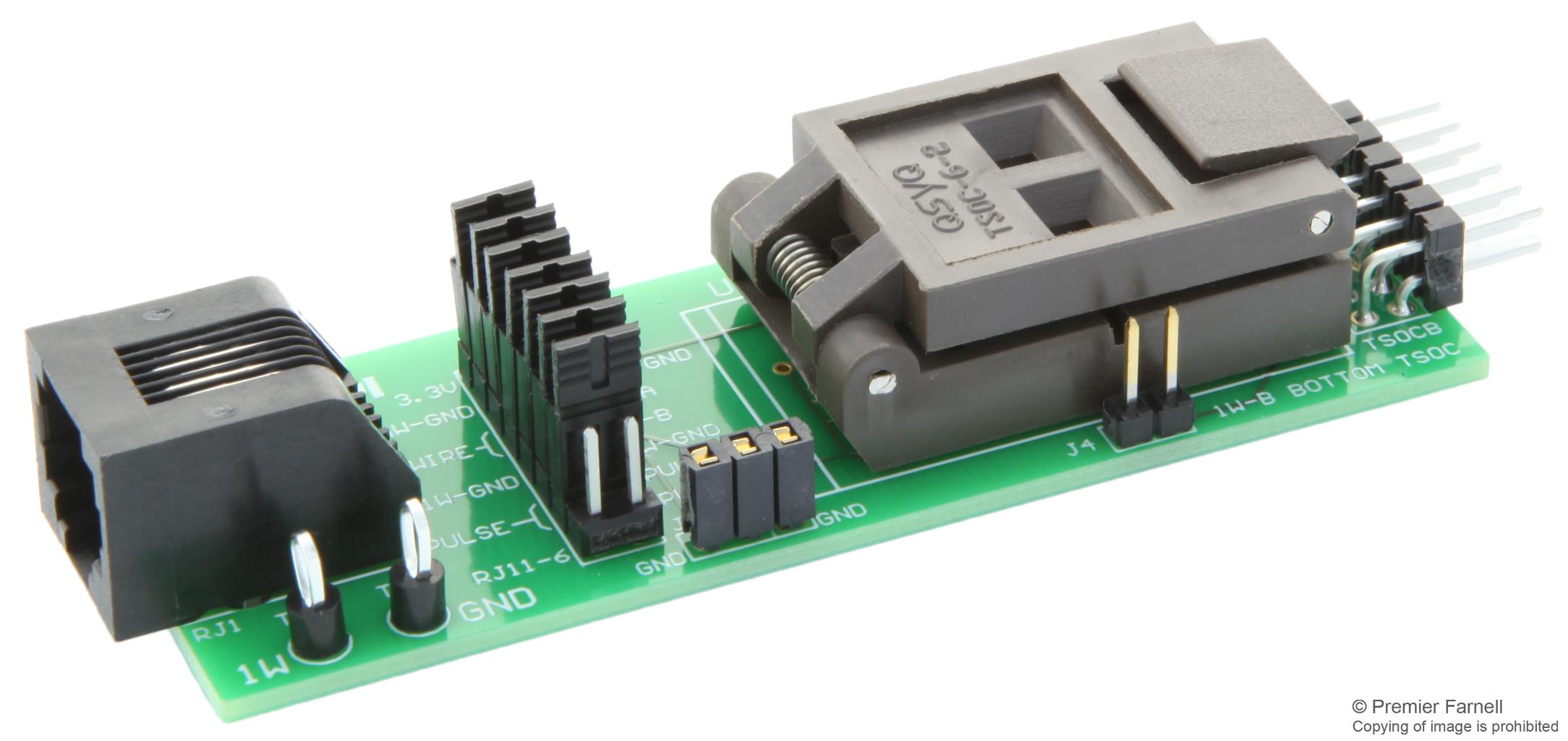 DS9120P+ DUAL TSOC & TO-92 SOCKET, 1-WIRE DEVICE MAXIM INTEGRATED / ANALOG DEVICES