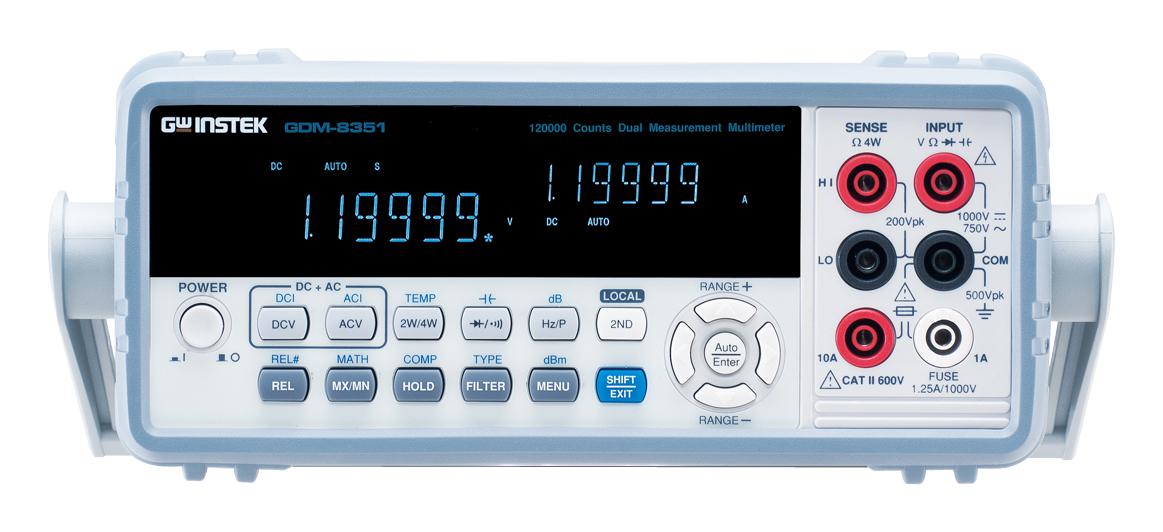 GDM-8351. DUAL DIGIT MULTIMETER, 10A/1KV, USB GW INSTEK