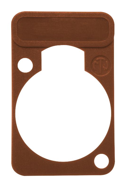 DSS-BROWN LETTERING PLATE, D SHAPE, BROWN NEUTRIK