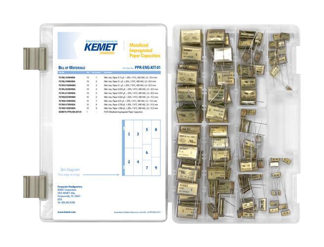 PPR ENG KIT 01 CAPACITOR KIT, X1, 0.01UF-10UF KEMET