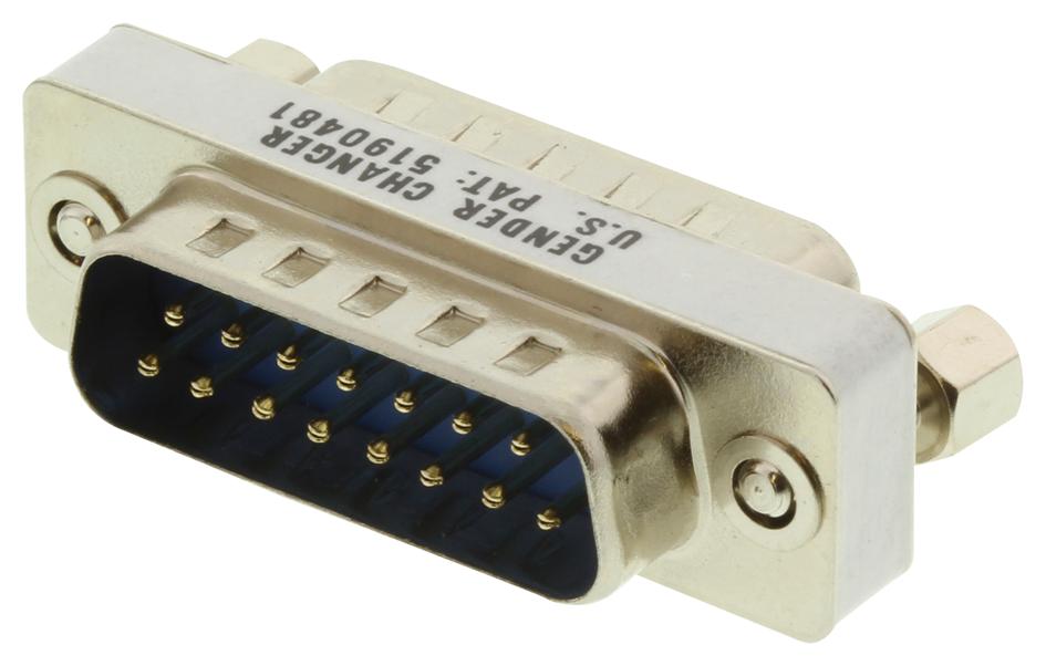 45-527-BU D SUB GENDER CHANGER, 15POS, PLUG-PLUG GC ELECTRONICS