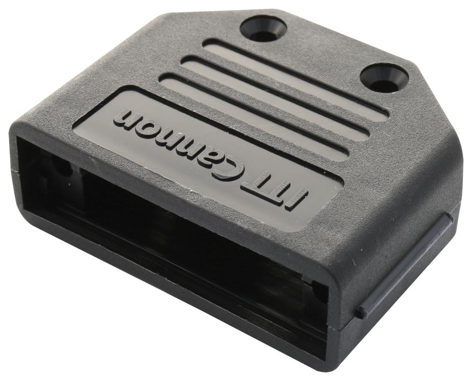 DABS-15 D SUB BACKSHELL, 180 DEG, POLYPROPYLENE ITT CANNON