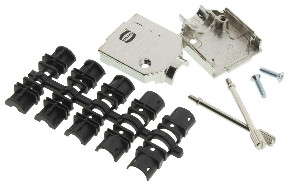 09670090348 D SUB BACKSHELL, 180DEG, SIZE DE HARTING