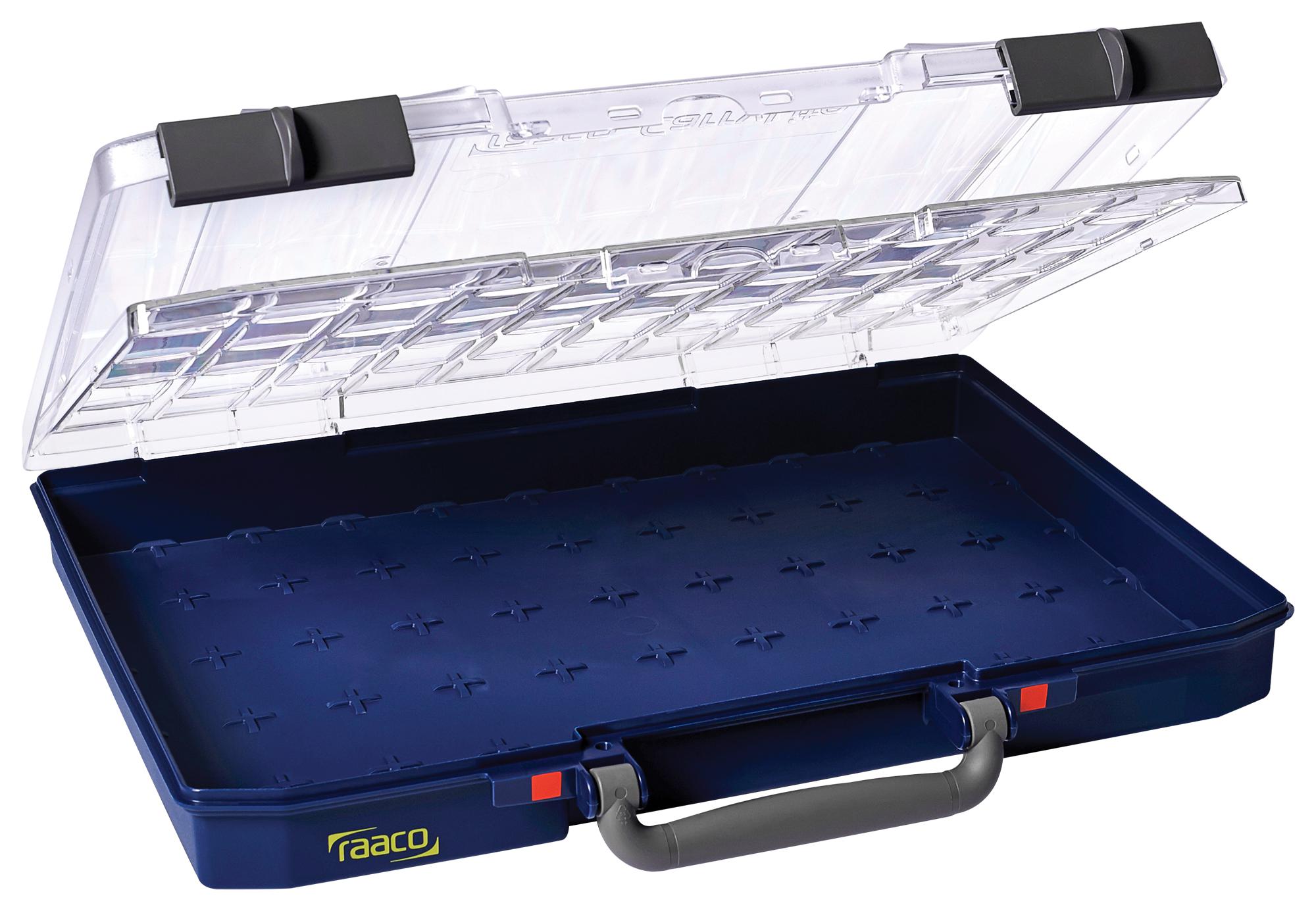 142335 CARRYLITE W/DBL LID, 330X58X413MM, BLU RAACO