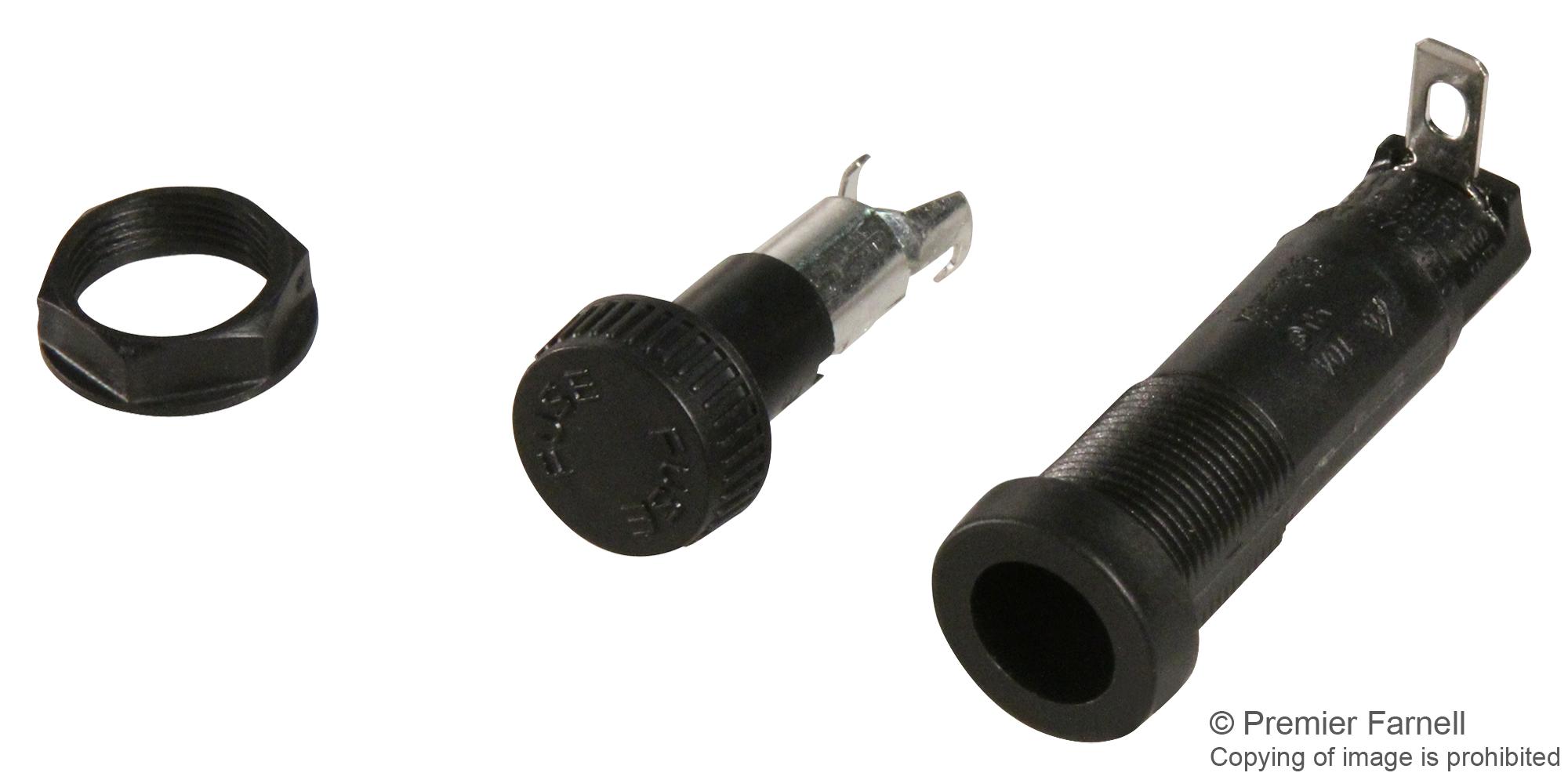 03453LF1H FUSE HOLDER, 6.3X32MM, 20A, 250V, QC LITTELFUSE