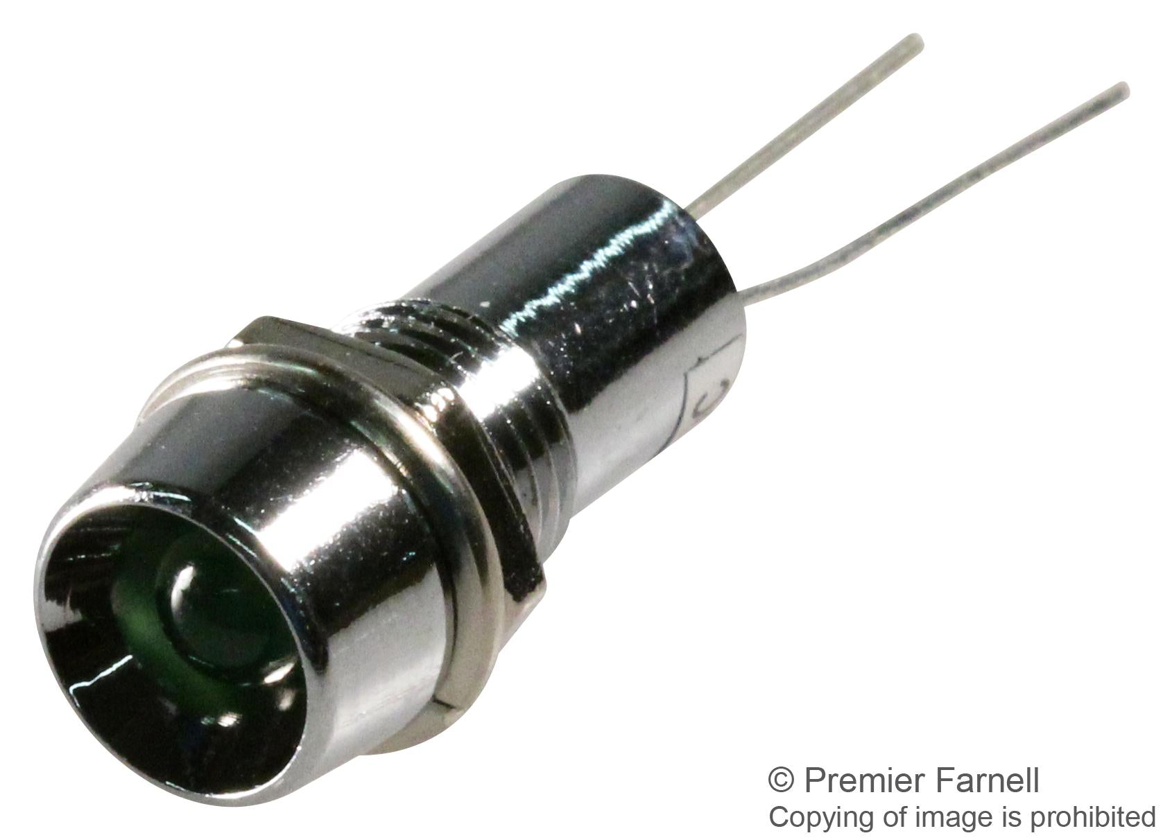 L65DG12L PANEL INDICATOR, 8MM, GREEN, 12VDC VCC (VISUAL COMMUNICATIONS COMPANY)