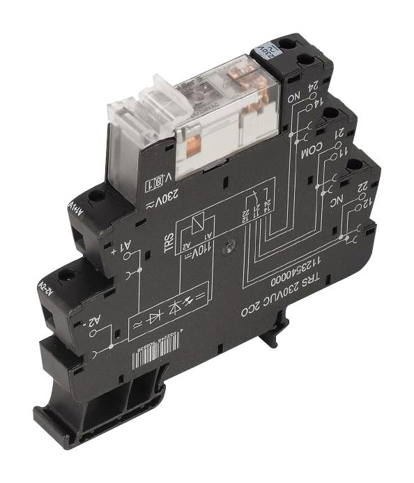 1123540000 POWER RELAY, DPDT, 8A, 250VAC, DIN RAIL WEIDMULLER