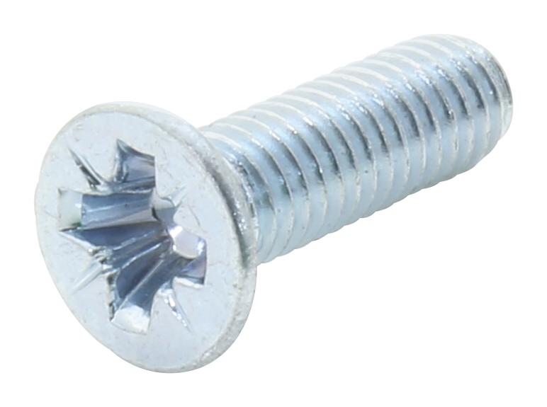 M3.510KRSTMCZ100- POZI CSK HEAD MACHINE SCREW, STEEL, M3 TR FASTENINGS