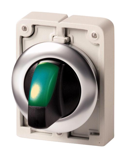 M30C-FWLK3-G SWITCH ACTUATOR, 30MM ILL SELECTOR, GRN EATON MOELLER