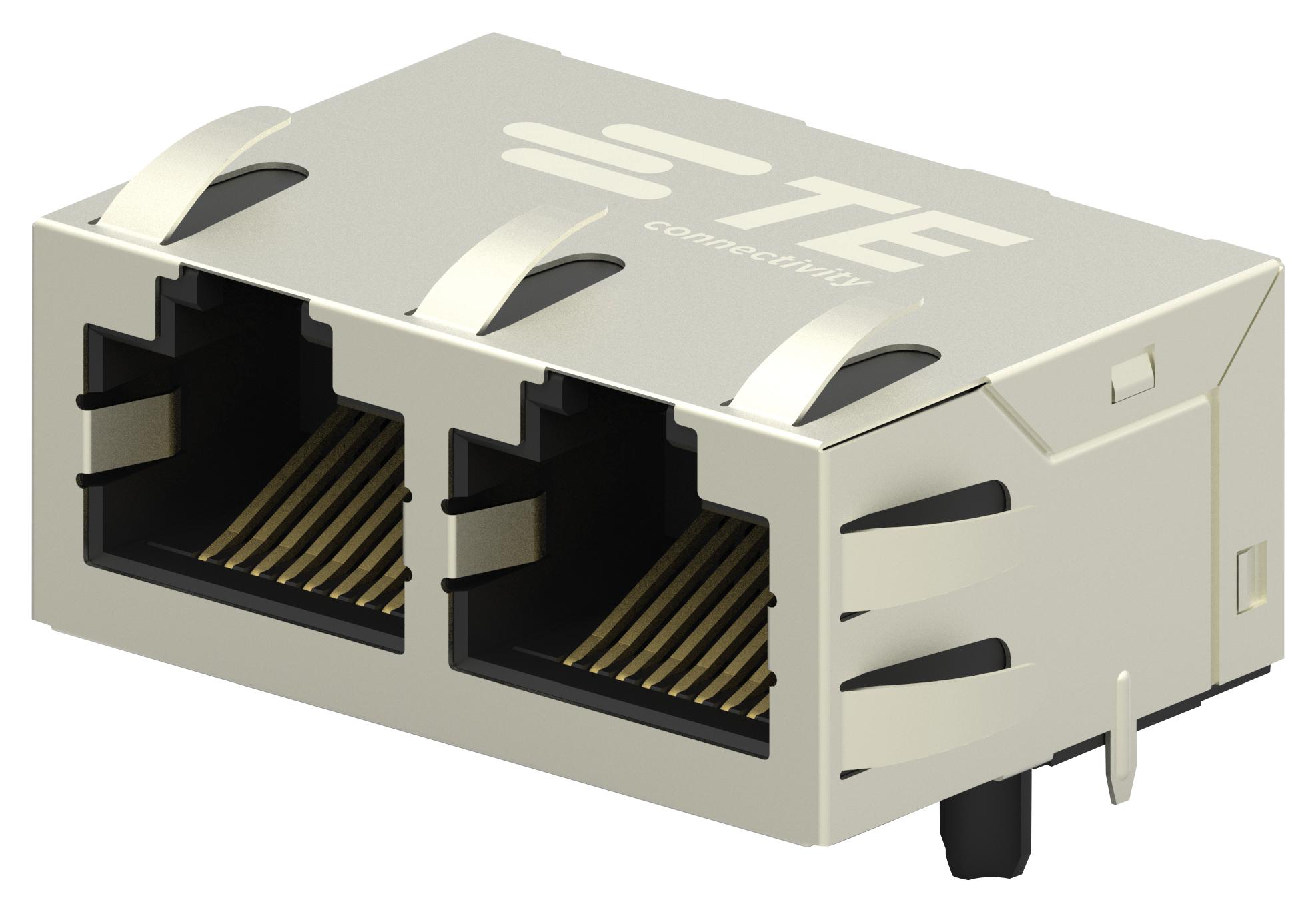 5-2301996-1 RJ45 CONNECTOR, JACK, 8P8C, 2PORT, TH TE CONNECTIVITY