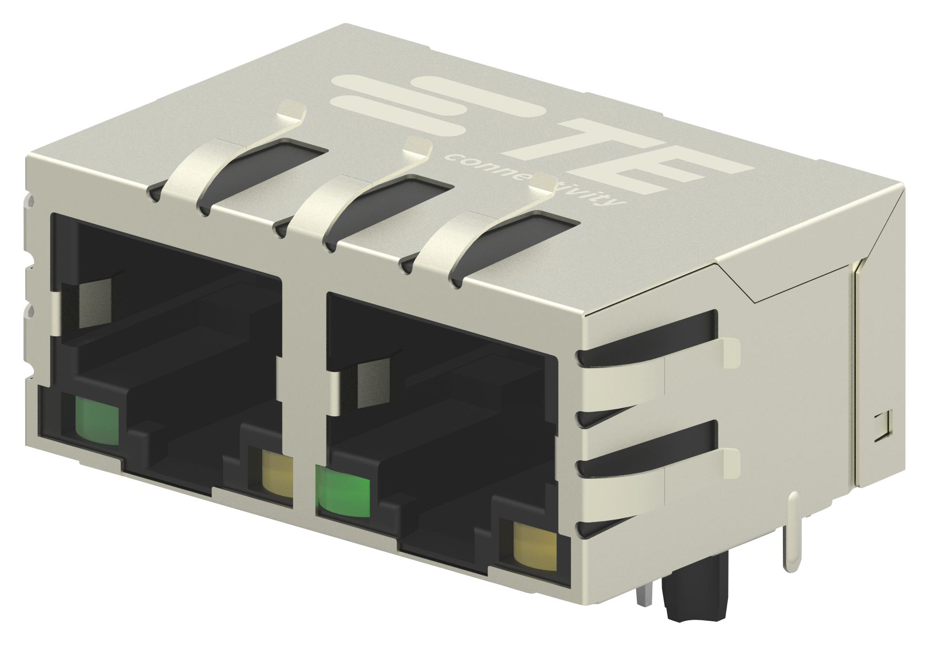 5-2301996-8 RJ45 CONNECTOR, JACK, 8P8C, 2PORT, TH TE CONNECTIVITY