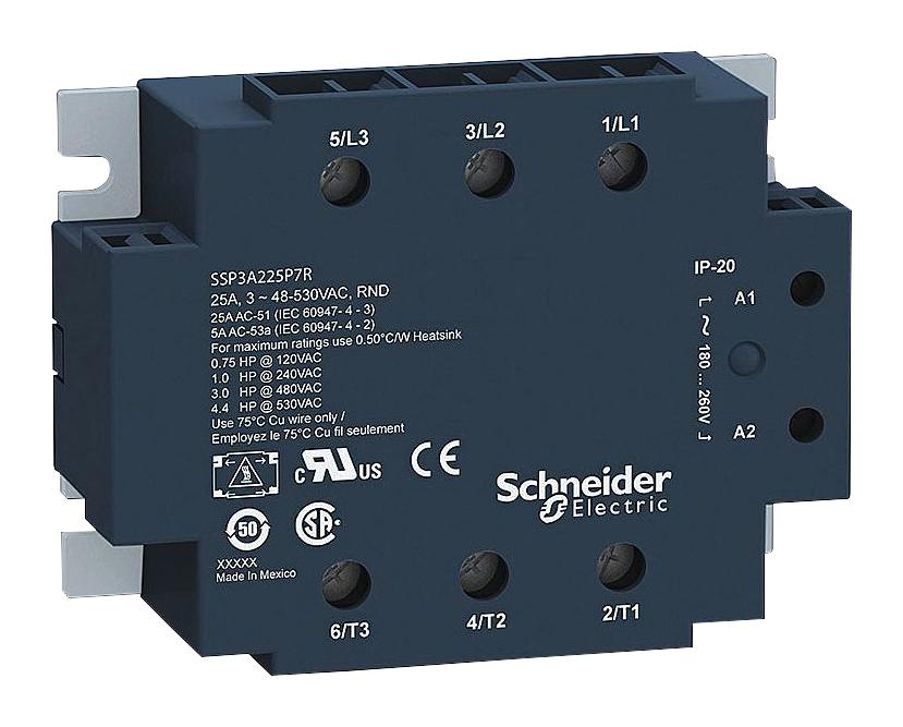 SSP3A250BDRT SOLID STATE RELAY, 3PST-NO, 50A, 4-32VDC SCHNEIDER ELECTRIC
