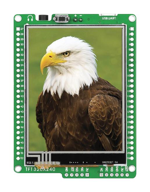 MIKROE-606 DEV BRD, SMART DISPLAY AND DEV PLATFORM MIKROELEKTRONIKA