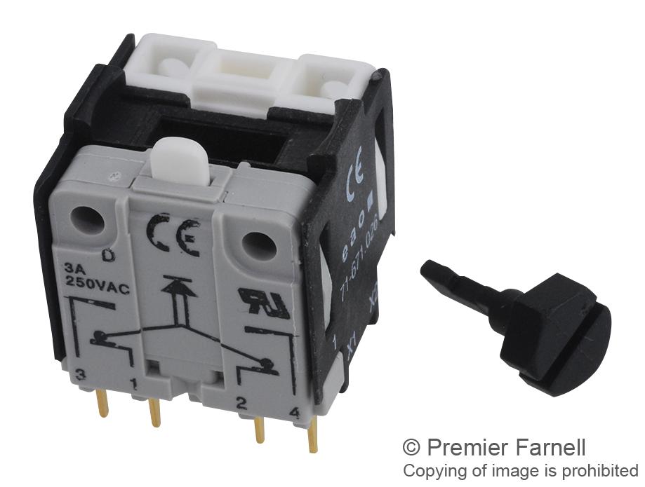 71-671.026 SWITCHING ELEMENT, 1NO/1NC, 3A, PCB EAO