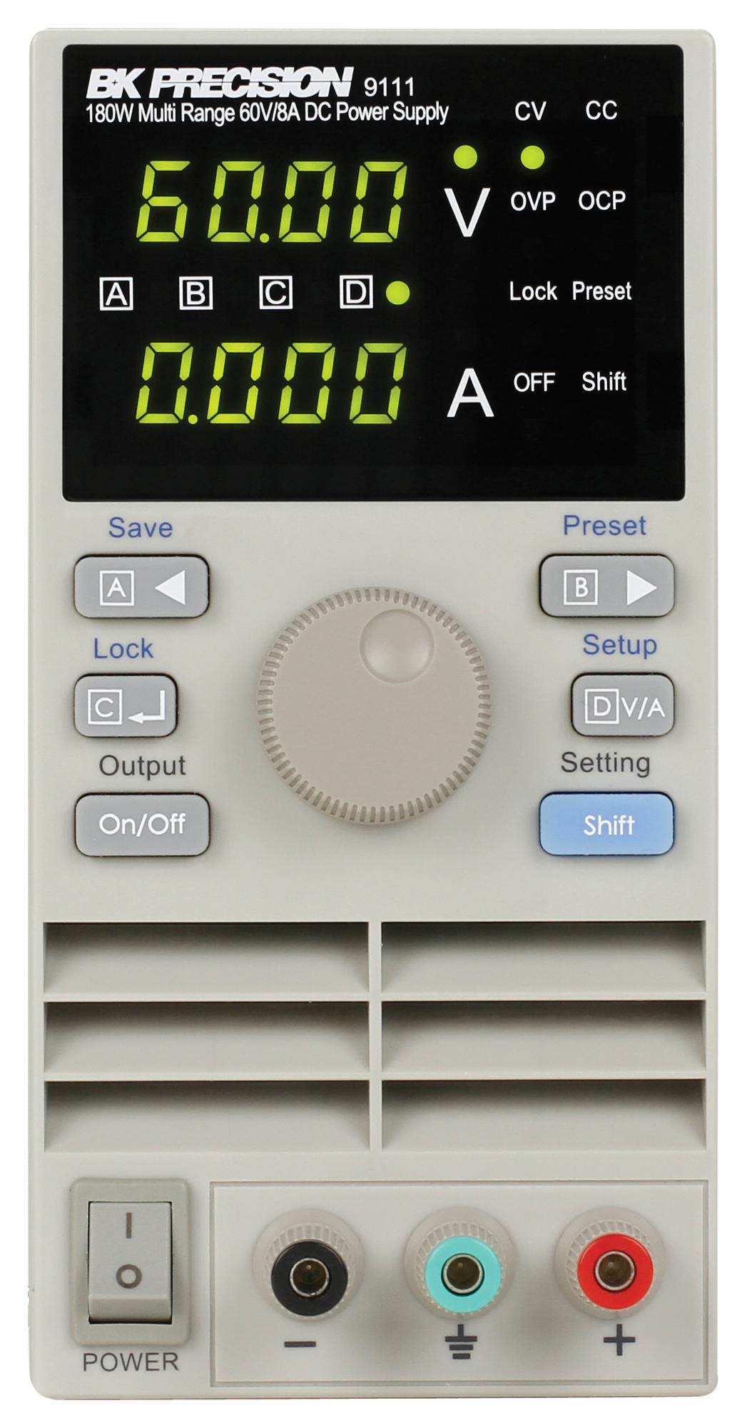 BK9111 DC POWER SUPPLY, ADJ, 1 OUTPUT, 60V/8A B&K PRECISION