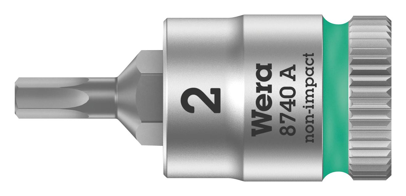 8740 2 X 28MM BIT SOCKET, HEX, SIZE 2MM, 28MM WERA