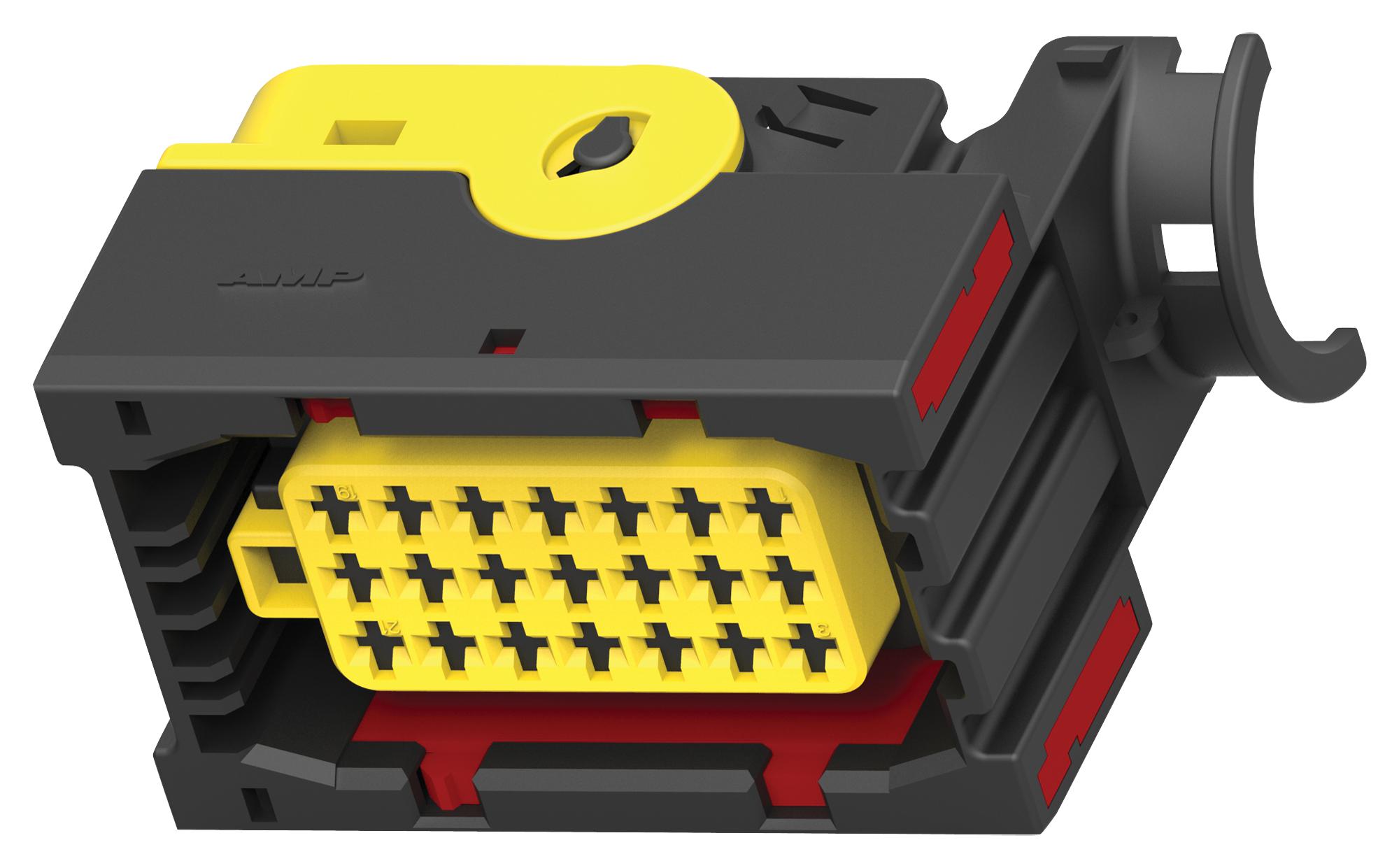 1-1534127-1 RCPT HOUSING, 21POS, GF PBT, BLACK TE CONNECTIVITY