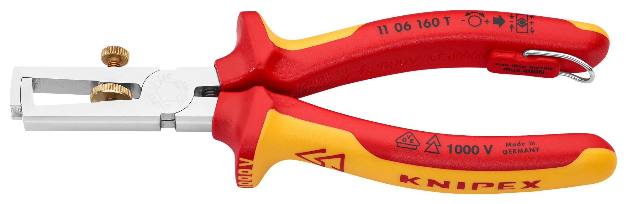 11 06 160 T WIRE INSULATION STRIPPER, 7AWG KNIPEX