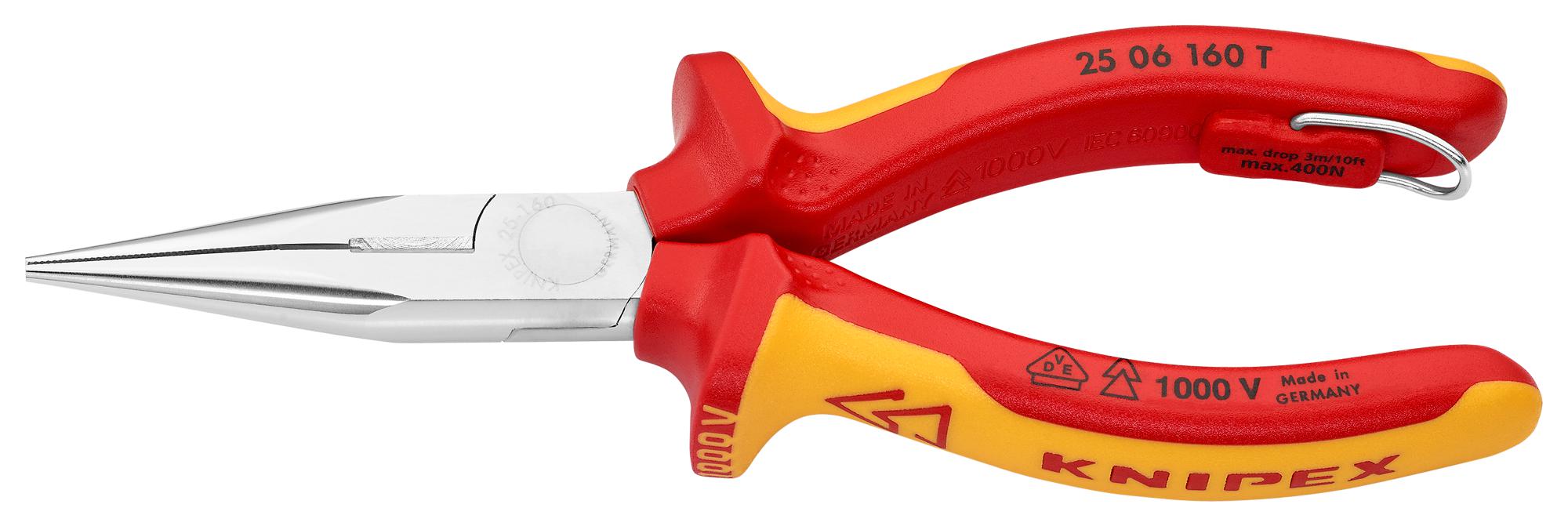 25 06 160 T SNIPE NOSE PLIER, 160MM KNIPEX