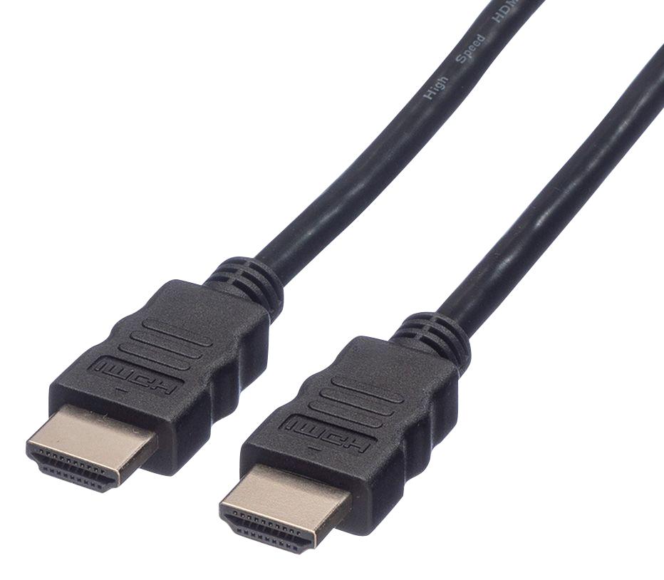 11.04.5545 AUDIO CABLE, HDMI A PLUG, 5M, BLACK ROLINE