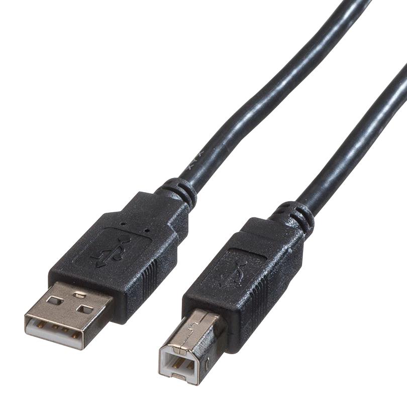 11.02.8808 USB CABLE, 2.0 A PLUG-B PLUG, 0.8M, BLUE ROLINE