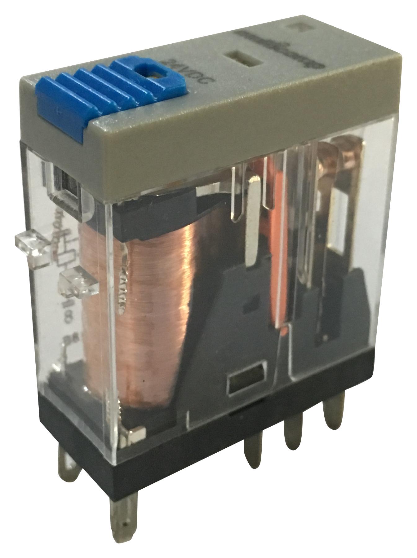 MCRFT2CO024LT POWER RELAY, 24VDC, 8A, DPDT, SOCKET MULTICOMP