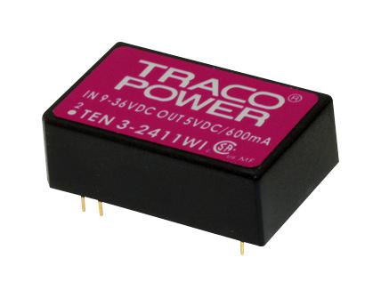 TEN 3-2413WI DC-DC CONVERTER, 15V, 0.2A TRACO POWER