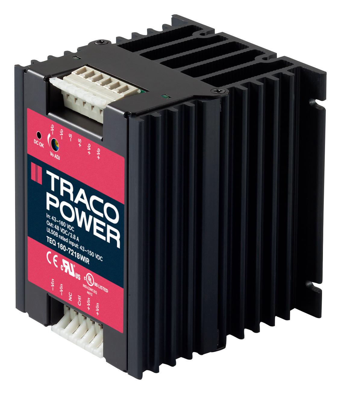 TEQ 160-4815WIR DC-DC CONVERTER, 24V, 6.5A TRACO POWER