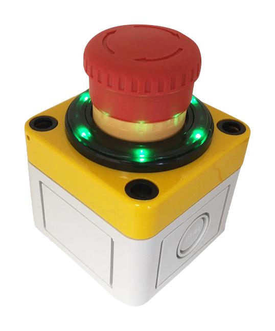 A02ESI3B102IX0+PEA01+QH22L28RGC SWITCH, INDUSTRIAL E STOP & RED/GRN HALO APEM