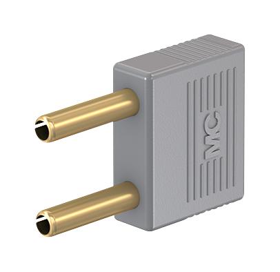 24.0004-28 4MM BANANA JACK, 25A, GREY STAUBLI