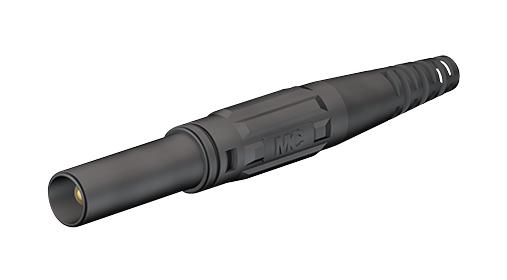 66.9196-21 BANANA JACK, 4MM, 32A, SCREW, BLK STAUBLI