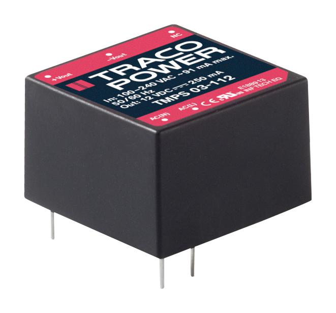 TMPS 03-105 POWER SUPPLY, AC-DC, 5V, 0.6A TRACO POWER