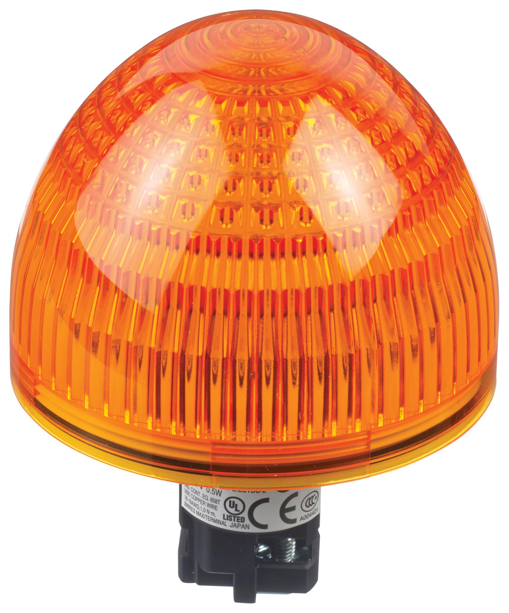 HW1P-5Q4A PILOT LIGHT, AMBER, 22MM, 24VAC/VDC IDEC