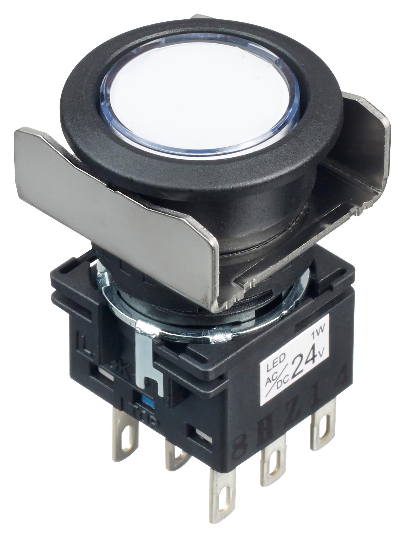 LB6L-A1T64PW PB SWITCH, ILLUM, DPDT, 24VAC/DC, WHITE IDEC