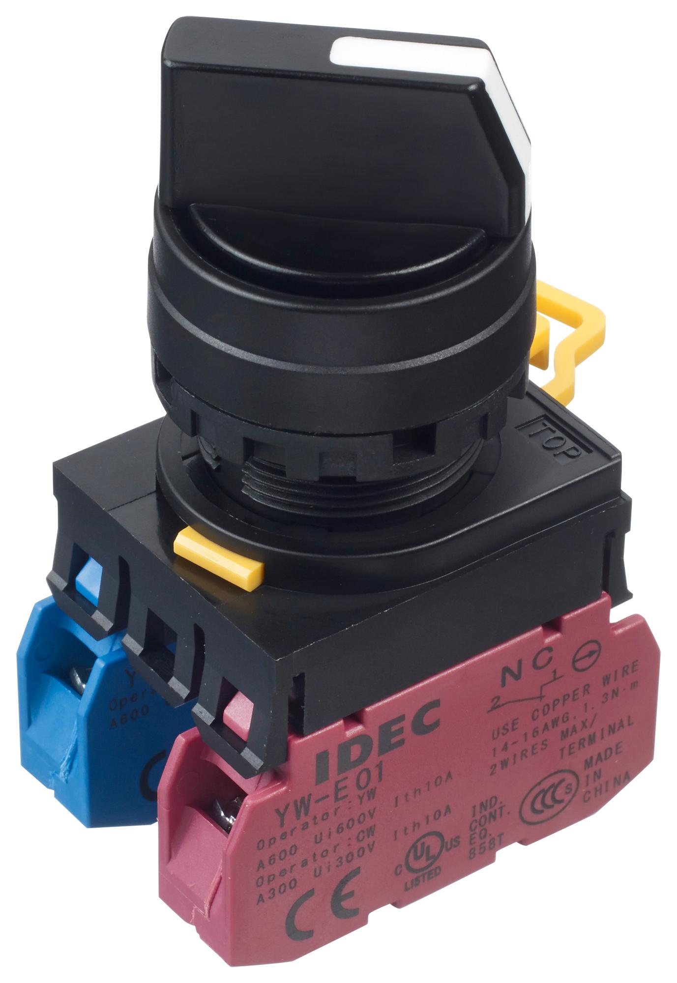 YW1S-2E11 ROTARY SWITCH, 2 POS, 10A, 120VAC IDEC