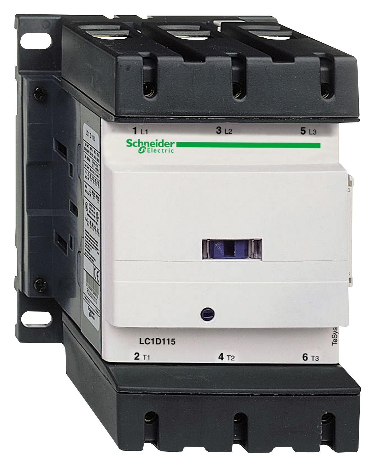 LC1D115FE7 CONTACTOR, 3PST-NO, 115V, DIN RAIL/PANEL SCHNEIDER ELECTRIC