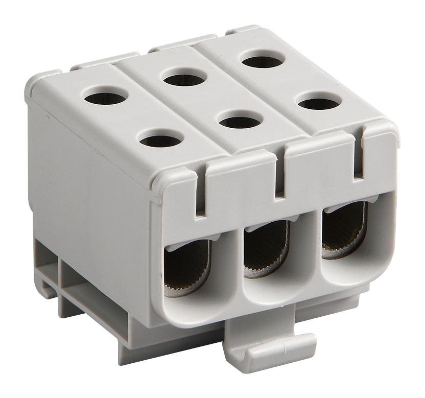 201606-6163 TERMINAL BLOCK, DINRAIL, 3POS, 0AWG MOLEX