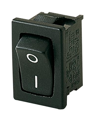 01834.6103-00 ROCKER SWITCH, DPDT, 10A, 250VAC, BLACK MARQUARDT