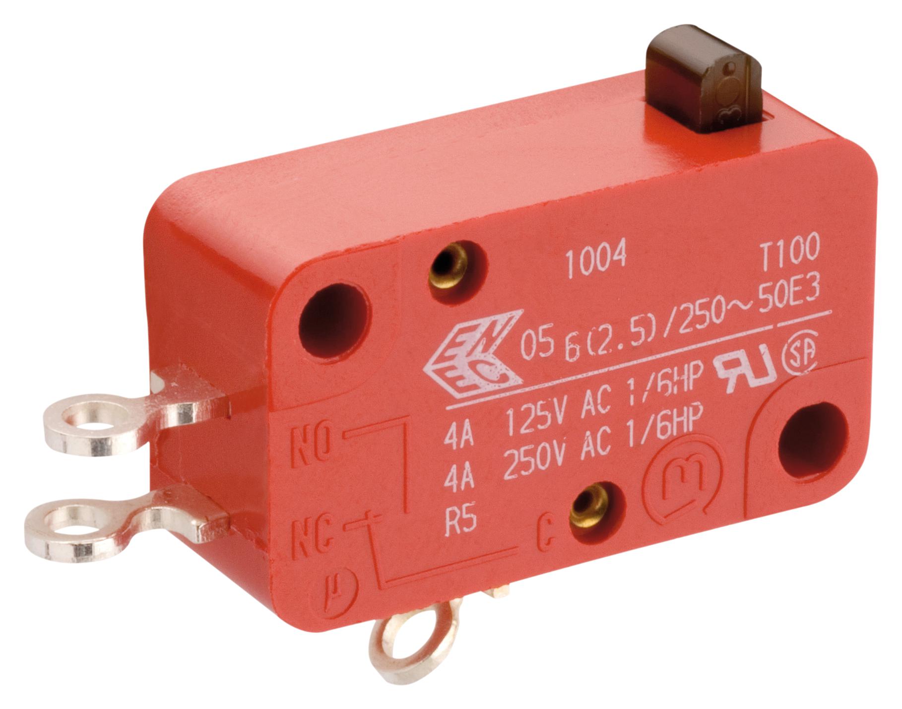 01004.0402-02 MICROSWITCH, PLUNGER, SPDT, 6A, 250VAC MARQUARDT