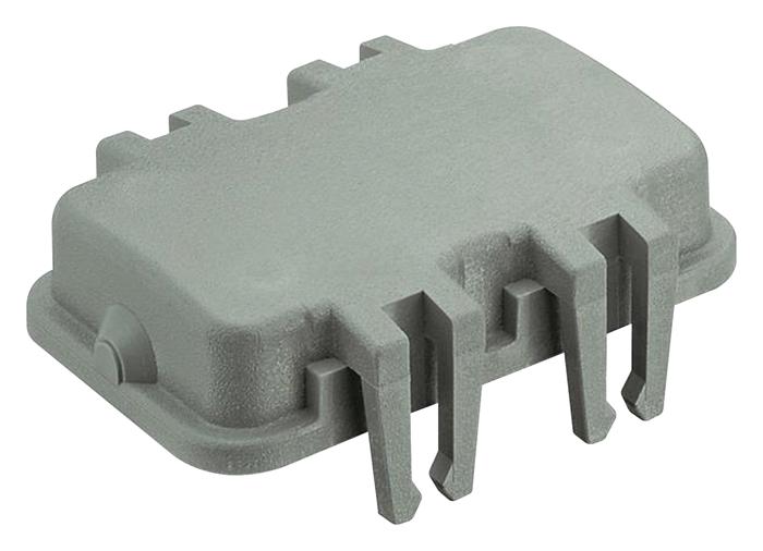 09300105401 DUST COVER W/ BOARD LOCK, THERMOPLASTIC HARTING