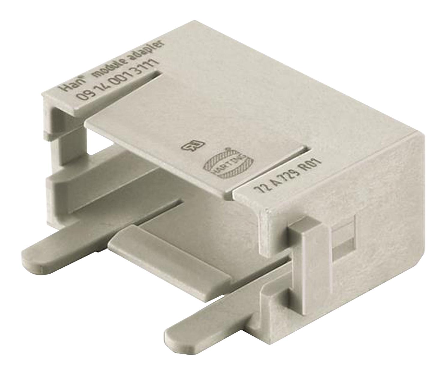 09140013111 ADAPTER MODULE, POLYCARBONATE, GREY HARTING