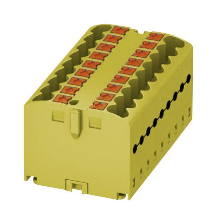 PTFIX 18X2,5 YE TB, POWER DISTRIBUTION, 18POLE, 12 AWG PHOENIX CONTACT