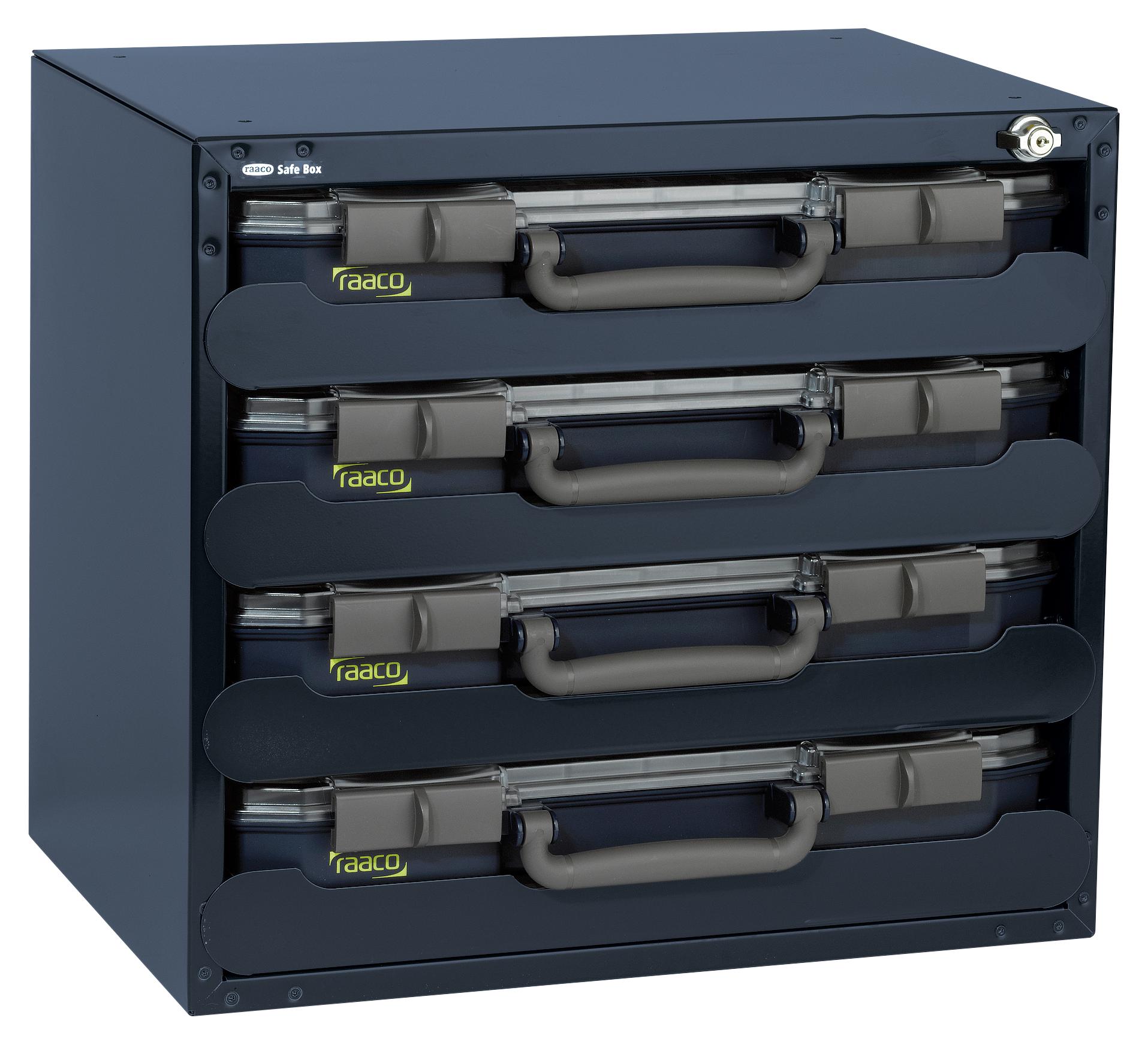 136372 SAFEBOX 55X4, PC/PP, BLUE RAACO