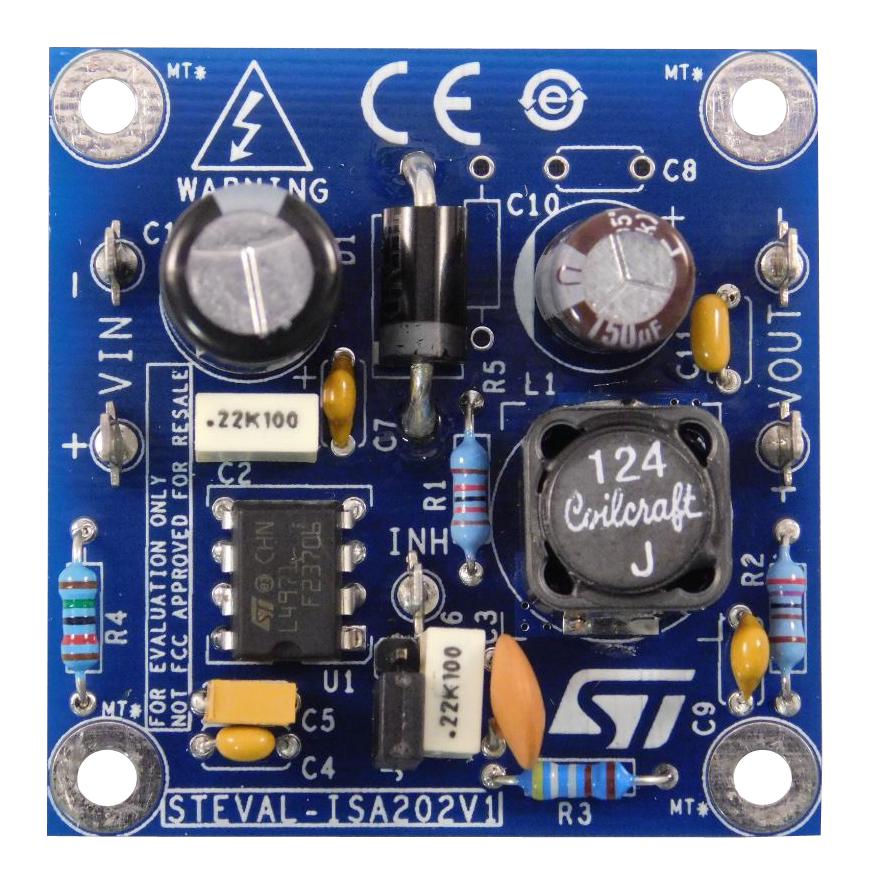 STEVAL-ISA202V1 EVAL BOARD, BUCK SWITCHING REGULATOR STMICROELECTRONICS