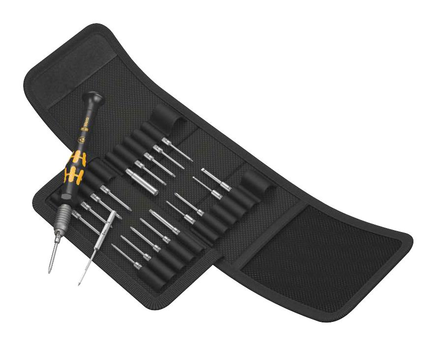 KRAFTFORM KOMPAKT MICRO 21 ESD 1 HEX BIT SOCKET SET, 44MM, 23PC WERA