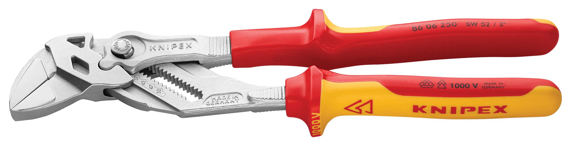 86 06 250 WRENCH PLIER, WATERPUMP, 52MM, 250MM KNIPEX